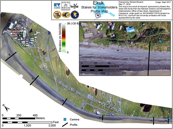 Coastal monitoring profile map