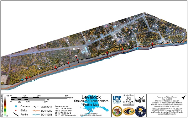 Coastal monitoring profile map