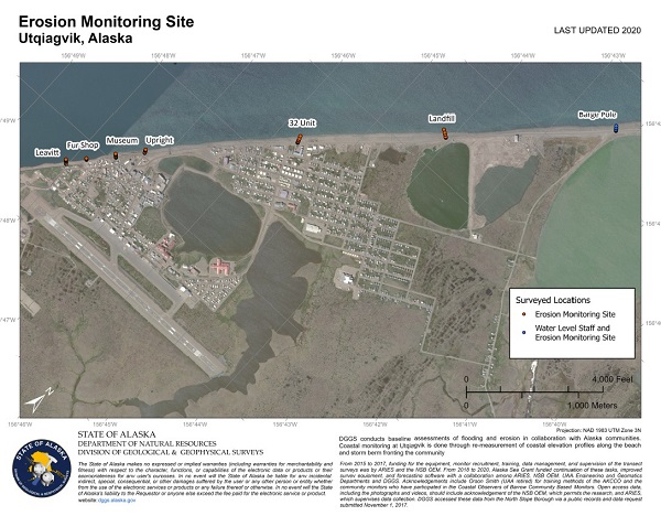 Erosing monitoring site Utqiagvik, Alaska