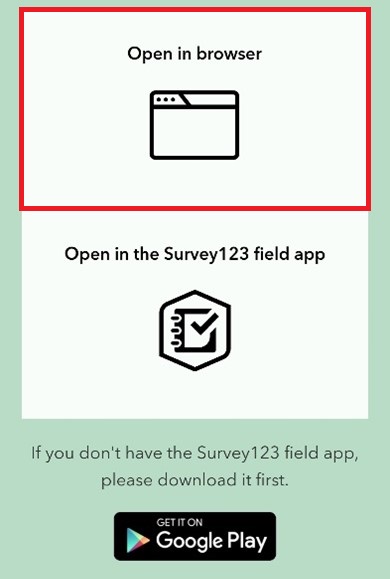 Alaska Landslide Reporter Step 1 Open App