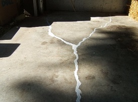 Concrete slab cracks